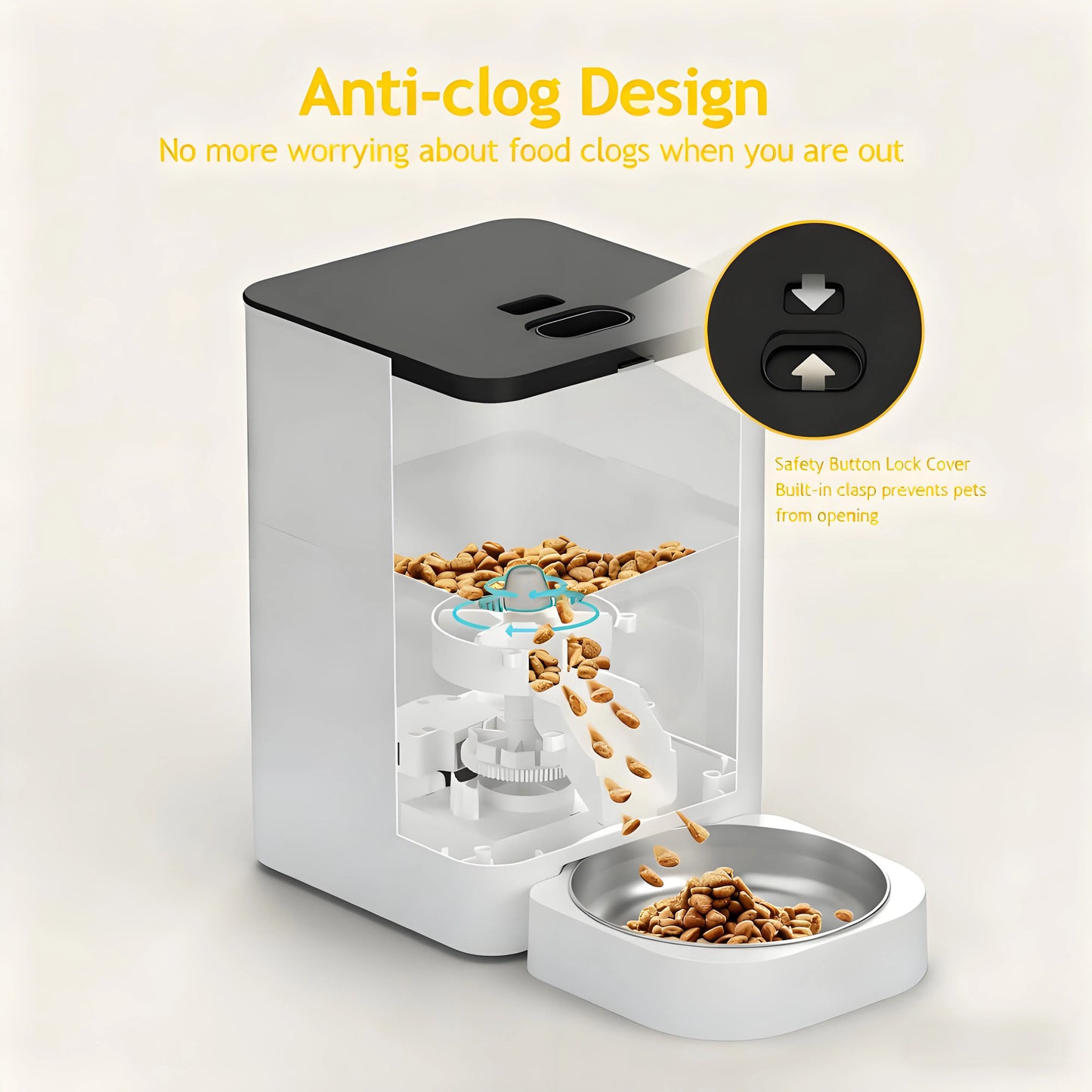 4L Large-Capacity Pet Feeder with Voice Call & Programmable Timing