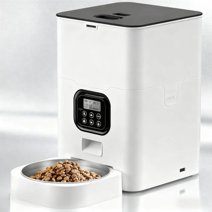 4L Large-Capacity Pet Feeder with Voice Call & Programmable Timing