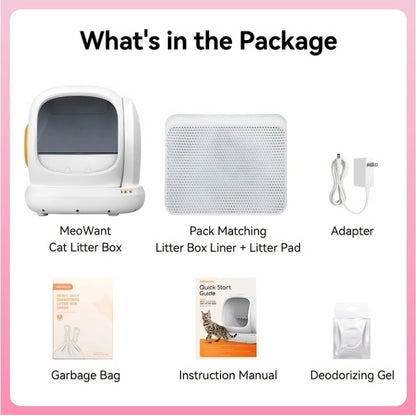 75L Extra-Large Smart Cat Litter Box – Automatic Self-Cleaning, App Monitoring, Low-Entry for Multi-Cat Households